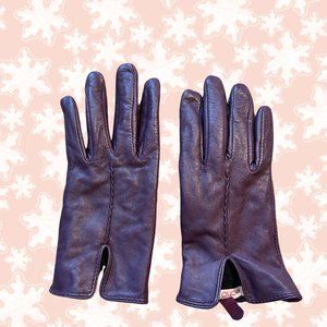 Echo Purple Leather Gloves, M
